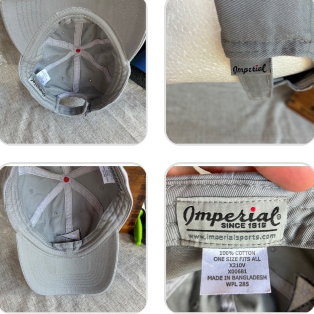 Imperial Golf Hat Gull Lake Yacht Club GLYC Grey Nautical Flags Cap Strapback - Picture 8 of 12